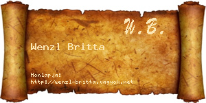 Wenzl Britta névjegykártya